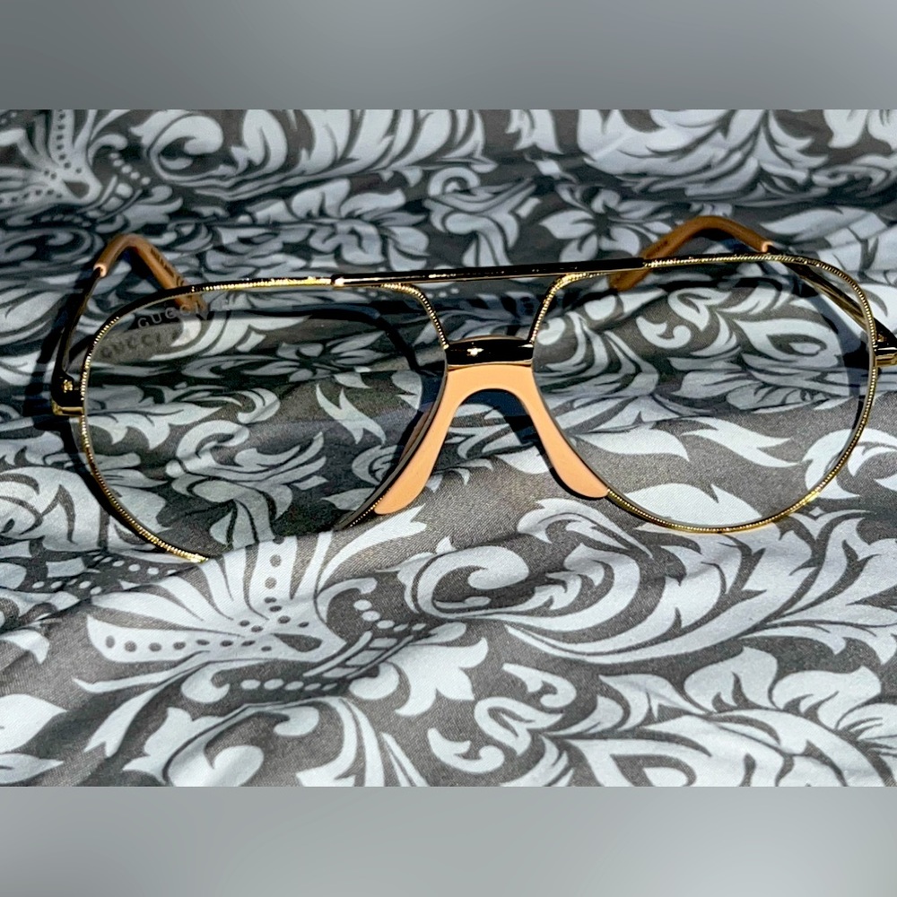 BRAND NEW GOLD GUCCI FRAMES AUTHENTIC NO CASE FAST SHIPPING AS ALWAYS